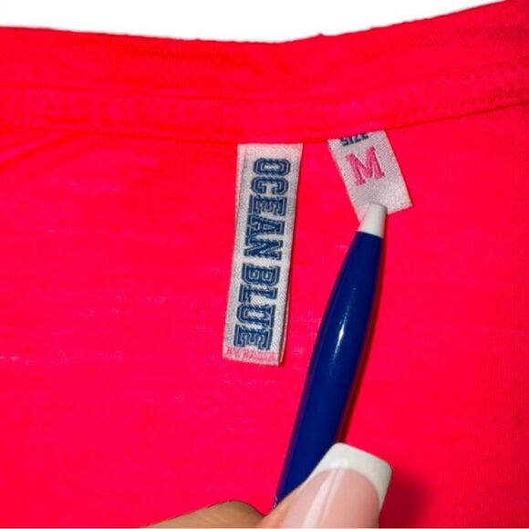 Siesta Key Beach Souvenir T-Shirt - Ocean Blue - Size Medium - Bright Pink - Picture 7 of 16